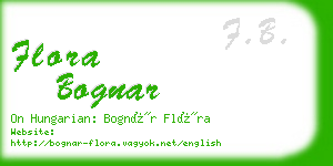 flora bognar business card